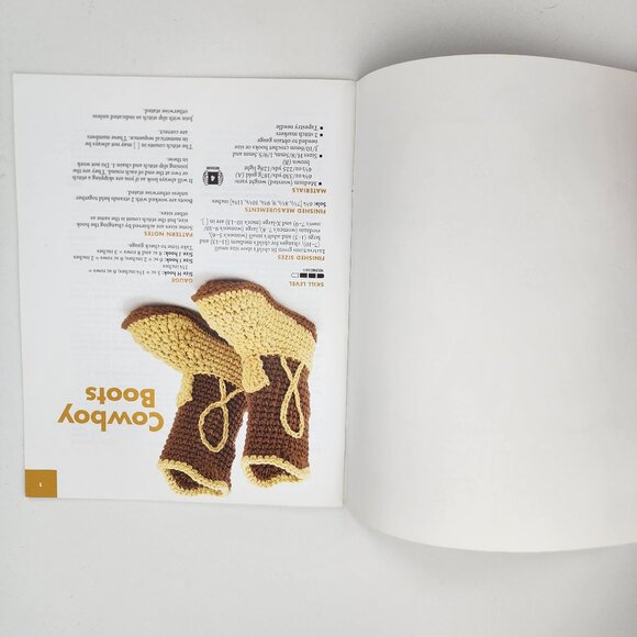 Lot of 2 Annie's Attic Crochet Books Big Foot Boutique & Mile A Minute Slippers - Picture 9 of 16